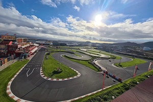 Imagen panorámica que nos permite ver toda la pista del Karting Club Tenerife.